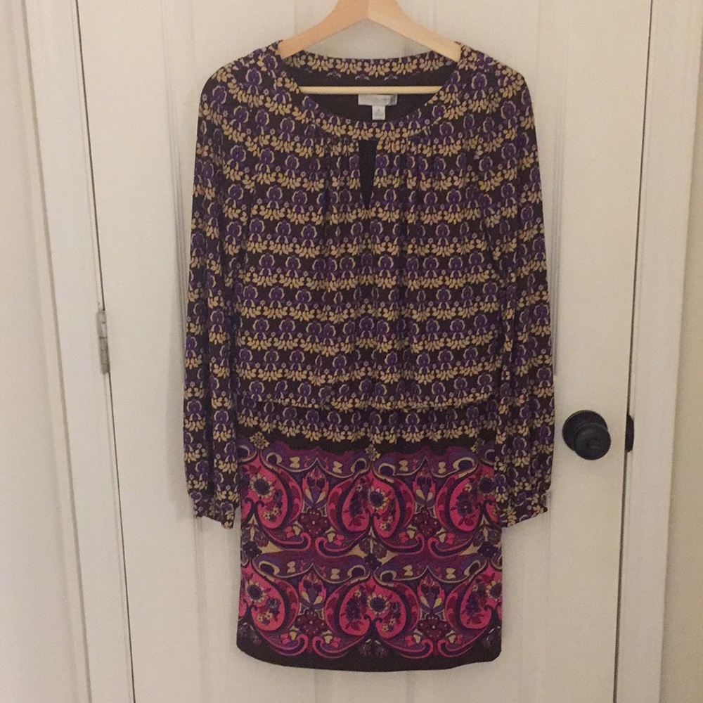 London Times Multi-Patterned Dress